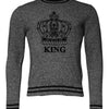 Dolce & Gabbana Gray Crown King Cashmere Pullover Sweater
