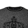 Dolce & Gabbana Gray Crown King Cashmere Pullover Sweater