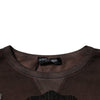 Dolce & Gabbana Brown Logo Print Crew Neck Pullover Sweater
