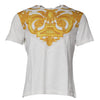 Versace White Medusa Print Cotton Crew Neck T-shirt
