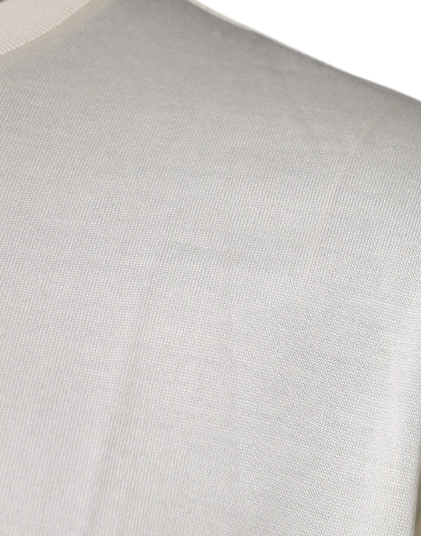 Dolce &amp; Gabbana – Kurzärmliges T-Shirt mit Rundhalsausschnitt in Off-White