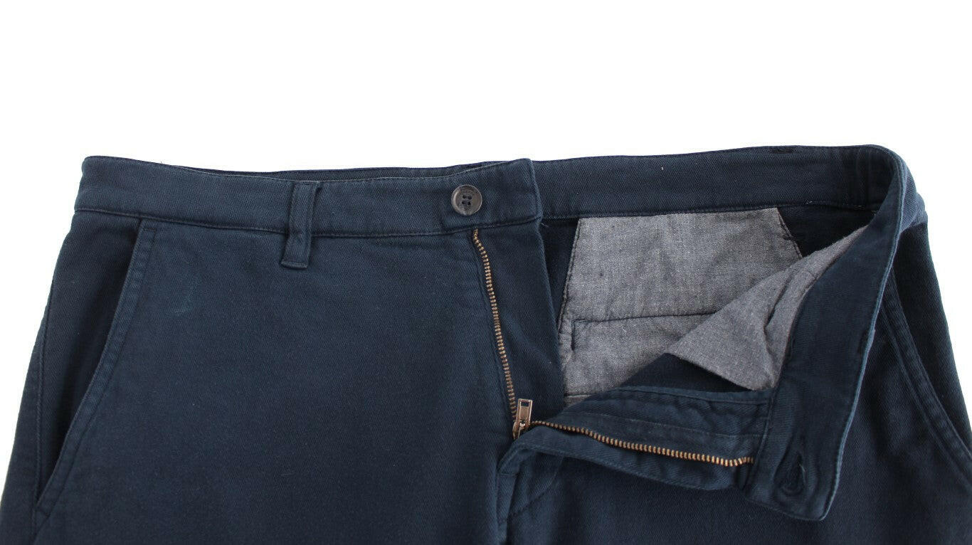 GF Ferre – Blaue Stretch-Chinos mit gerader Passform