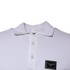 Dolce & Gabbana White Cotton Logo Plaque Collared Polo T-shirt
