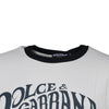 Dolce & Gabbana White Graphic Print Cotton Crew Neck T-shirt