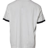 Dolce & Gabbana White Graphic Print Cotton Crew Neck T-shirt