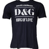 Dolce & Gabbana Blue D&G King Of Love Cotton Crew Neck T-shirt