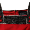 Robe courte évasée trapèze sans manches en laine rouge Dolce &amp; Gabbana