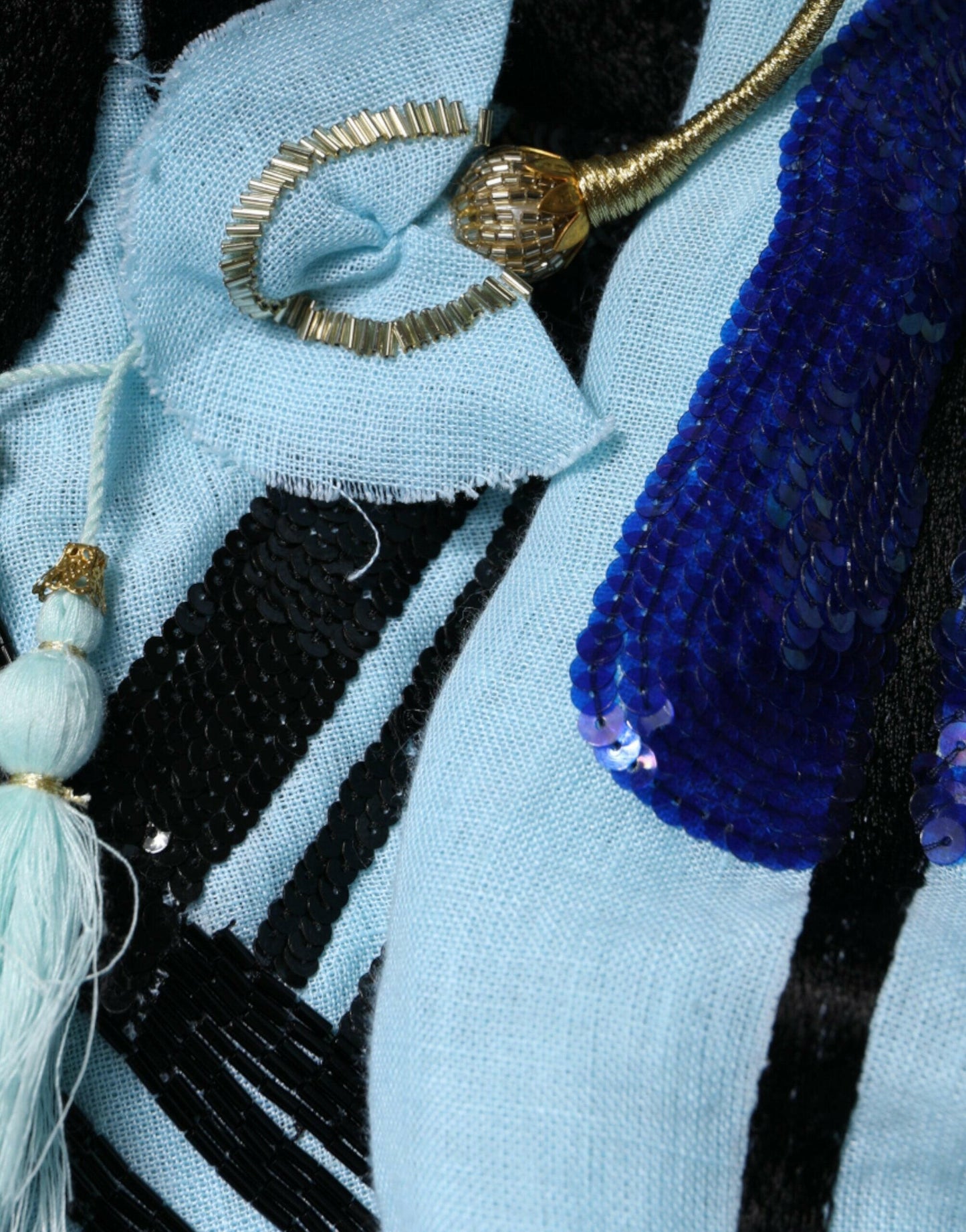 Christian Pellizzari – Hellblaues Maxi-Hemdkleid mit Blumenverzierung