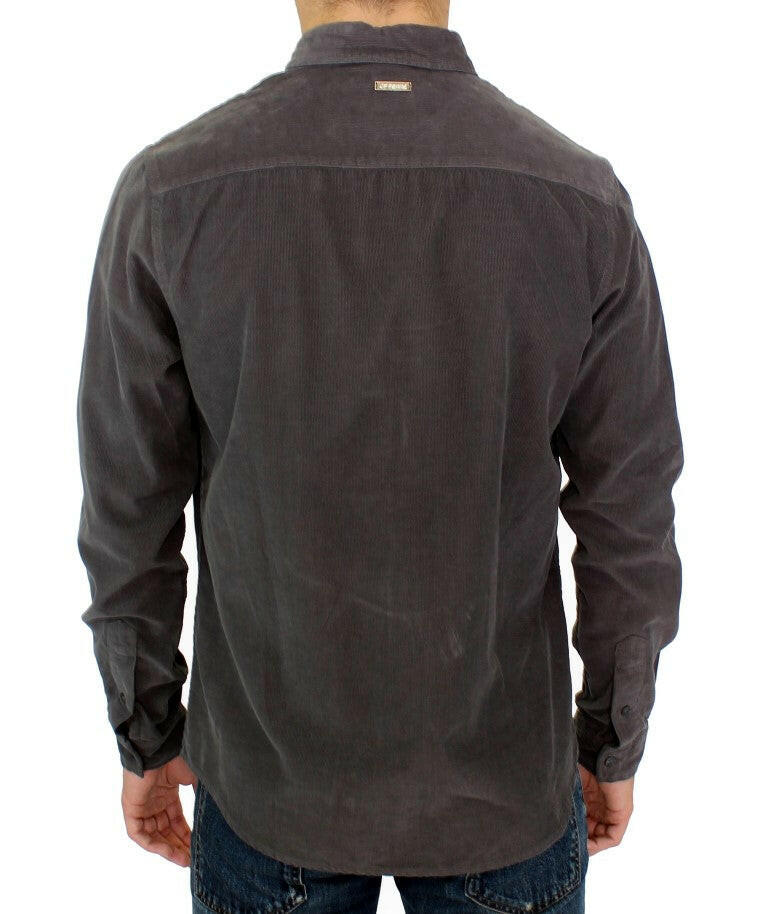 GF Ferre – Grünes Freizeithemd aus Baumwolle mit Knopfleiste vorne