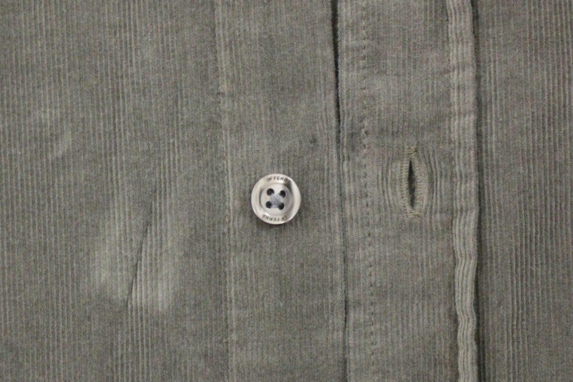 GF Ferre – Grünes Freizeithemd aus Baumwolle mit Knopfleiste vorne