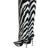 Dolce & Gabbana Black White Zebra Heels High Boots Shoes