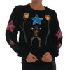 Dolce & Gabbana Fairy Tale Crystal Black Cashmere Sweater