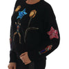 Dolce & Gabbana Fairy Tale Crystal Black Cashmere Sweater