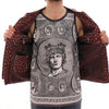 Dolce & Gabbana Bordeaux Leather Boxer Print Jacket Coat