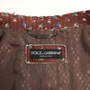 Dolce & Gabbana Bordeaux Leather Boxer Print Jacket Coat