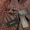 Dolce & Gabbana Bordeaux Leather Boxer Print Jacket Coat