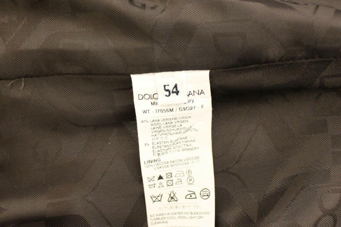 Dolce &amp; Gabbana – Braun gestreifte Stretch-Weste