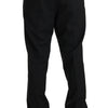 Dolce & Gabbana Black Wool Stretch Formal Trousers
