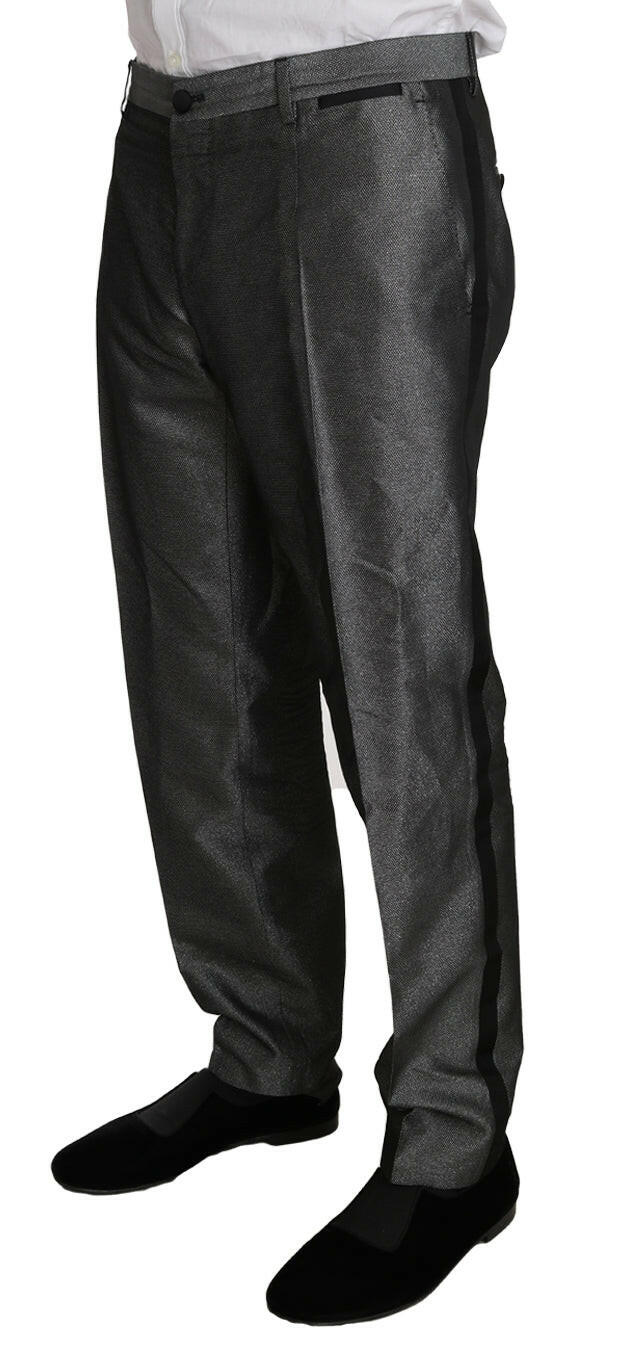 Dolce &amp; Gabbana Grau gemusterter MARTINI 2-teiliger Anzug