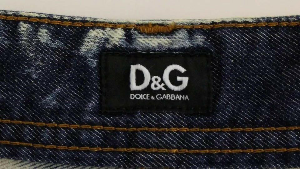 Dolce &amp; Gabbana – Blaue Jeansshorts aus gewaschener Baumwolle von D&amp;G