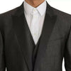 Dolce & Gabbana Gray MARTINI 2 Piece Vest Coat Blazer