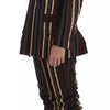 Dolce & Gabbana Multicolor Striped Runway 3 Piece Slim Fit Vest Suit