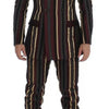 Dolce & Gabbana Multicolor Striped Runway 3 Piece Slim Fit Vest Suit