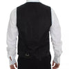 Dolce & Gabbana Black Wool Silk Dress Gilet Jacket Vest