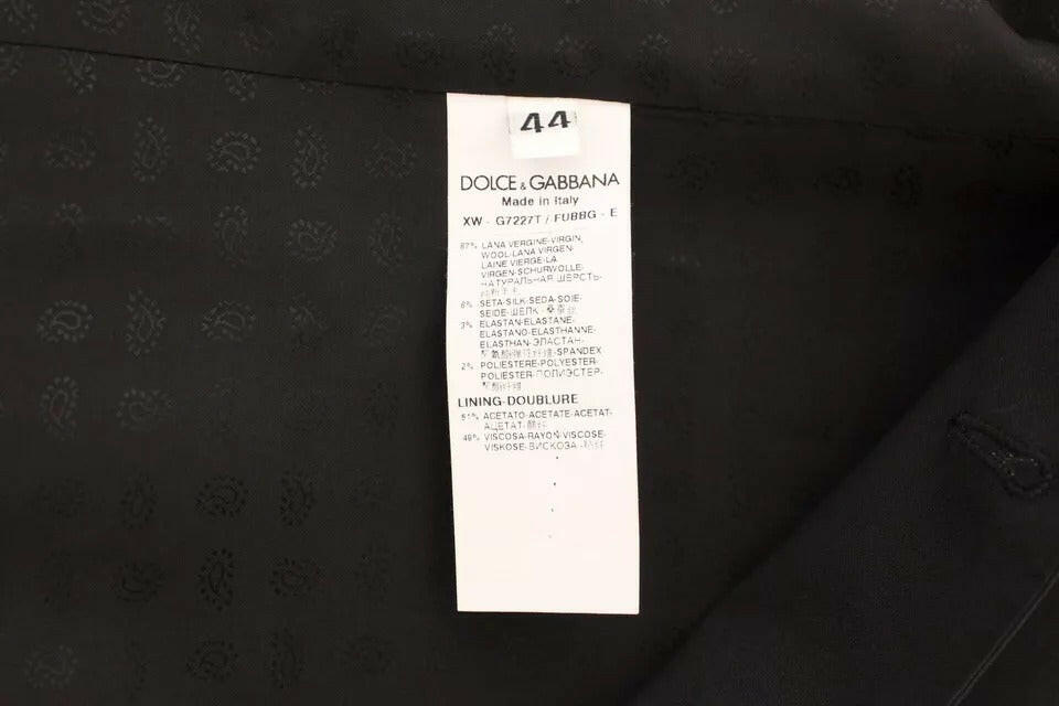 Dolce & Gabbana Black Wool Silk Dress Gilet Jacket Vest