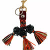 Dolce & Gabbana Multicolor Raffia Leather Clasp Finder Chain Keyring