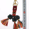 Dolce & Gabbana Multicolor Raffia Leather Clasp Finder Chain Keyring