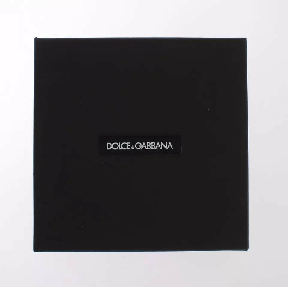 Dolce & Gabbana Multicolor Raffia Leather Clasp Finder Chain Keyring