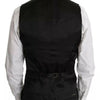 Dolce & Gabbana Black Wool Logo Waistcoat Vest