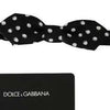 Dolce & Gabbana Black Polka Dots Adjustable Neck Bow Tie