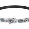 Dolce & Gabbana White Blue Silk Bowtie Leather Belt Gift Box Set