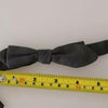 Dolce & Gabbana Gray Silk Patterned Mens Necktie Bow Tie