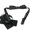 Dolce & Gabbana Black Silk Circles Men Necktie Bow Tie