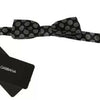 Dolce & Gabbana Black Silk Circles Men Necktie Bow Tie