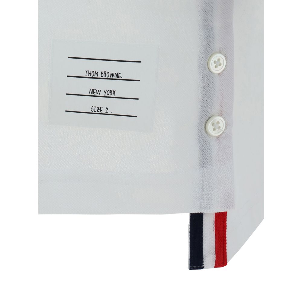 Thom Browne Polohemd aus weißer Baumwolle