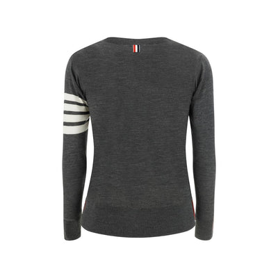 Thom Browne graues Fleece-Sweatshirt