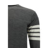 Thom Browne Gray Fleece Wool Sweatshirt