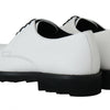 Dolce & Gabbana White Leather Derby Dress Formal Shoes