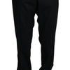 Dolce & Gabbana Black Wool Stretch Dress Trousers Pants