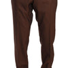 Dolce & Gabbana Brown Wool Silk Formal Trousers Pants