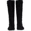Dolce & Gabbana Black Xiangao Lamb Fur Leather Boots