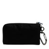Dolce & Gabbana Black Nylon Logo Plaque Keyring Pouch Clutch Bag
