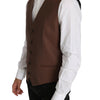 Gilet formel Dolce &amp; Gabbana Sleek Bronze et Gris Slim Fit
