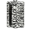 Dolce & Gabbana White Leather Lanyard Logo Print Card Holder Wallet