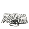 Dolce & Gabbana White Leather Lanyard Logo Print Card Holder Wallet