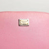 Dolce & Gabbana Pink Leather DG Logo Zip Around Hand Purse Pouch Wallet